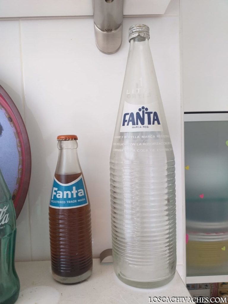 fanta naranja, botellas cristal años 80